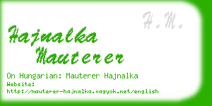 hajnalka mauterer business card